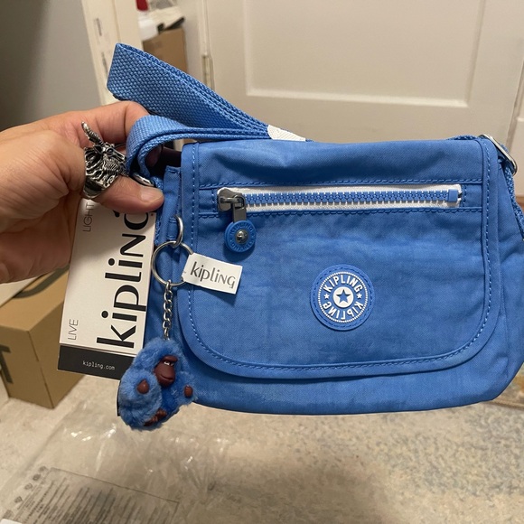 NWT Size Small Kipling Sabian Small Crossbody Bag In Bounce Blue 10” X 6” X 3.5” - Picture 8 of 13
